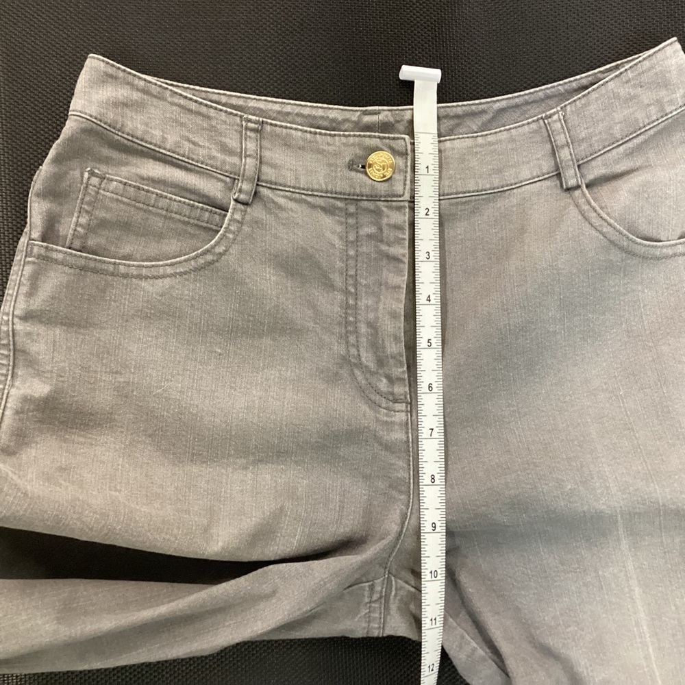 St. John Women's Straight Leg Gray Jeans - Picture 7 of 8
